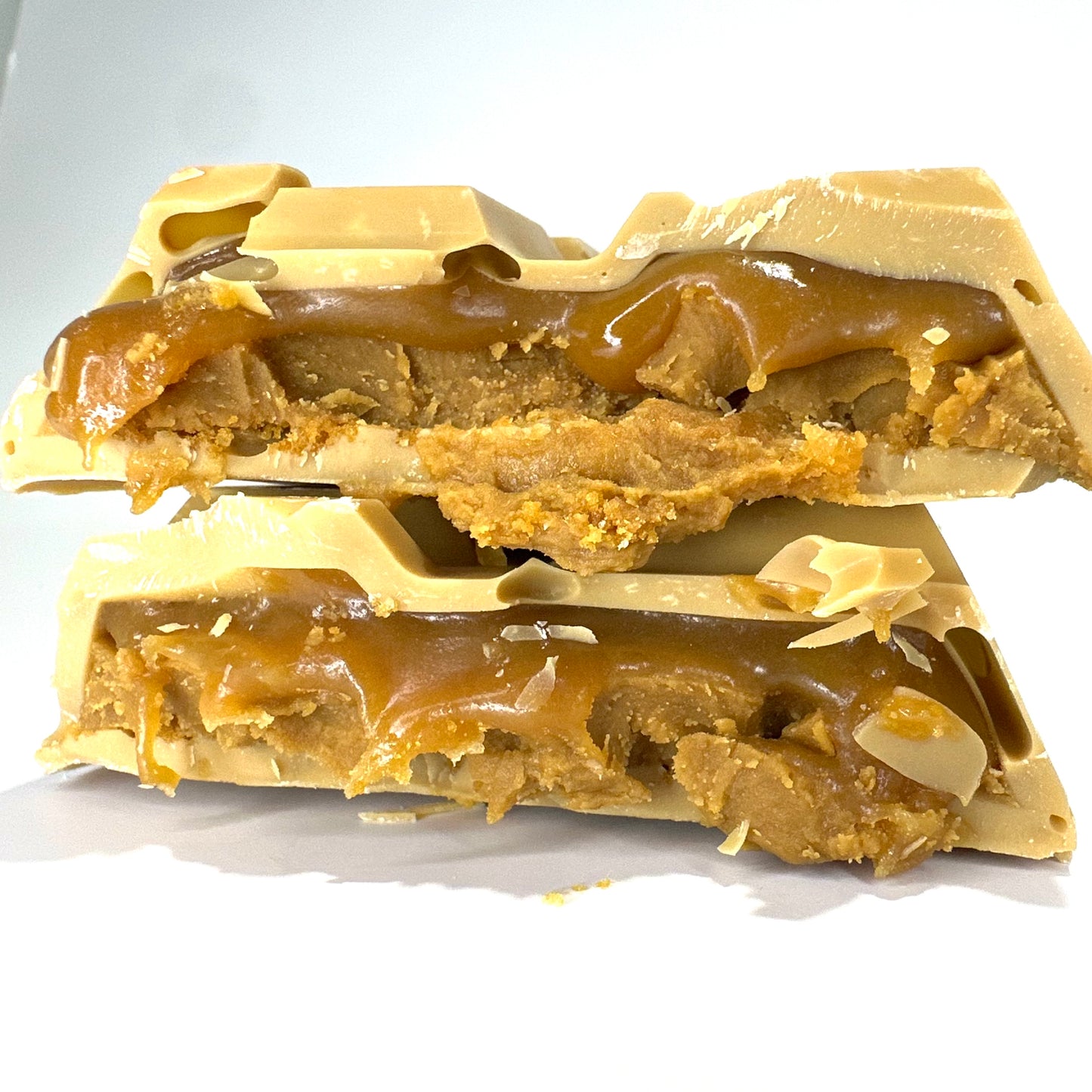 Caramel Crunch Stuffed Chocolate Block