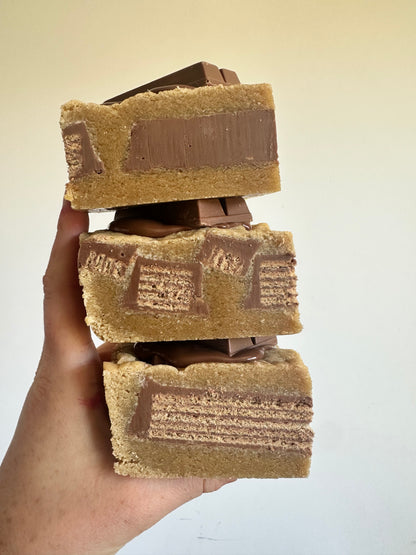 Loaded Chunky KitKat Cookie Slice