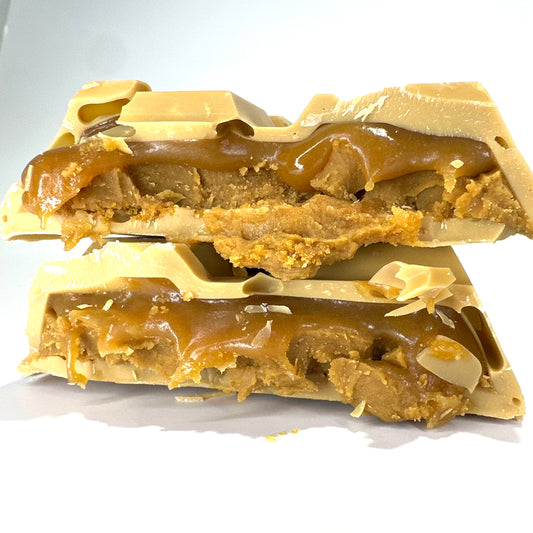 Caramel Crunch Stuffed Chocolate Block